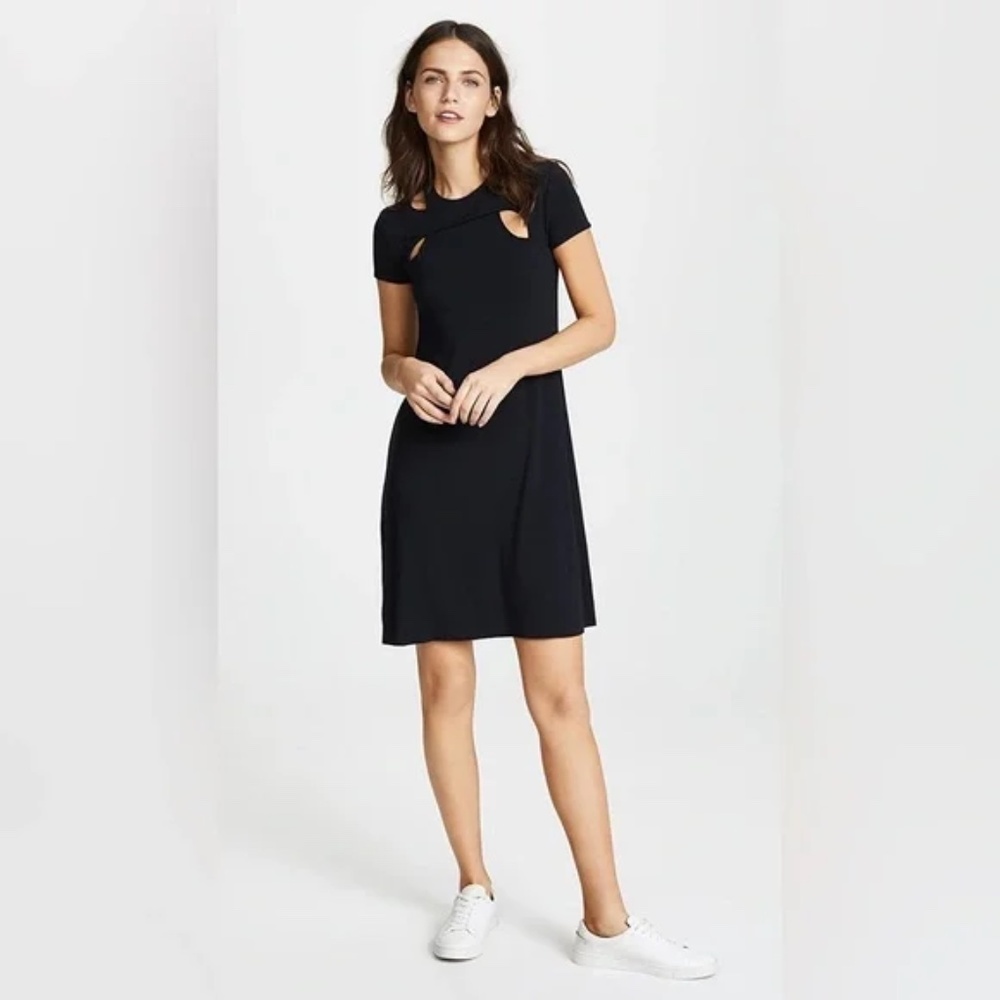 Bailey 44 Daylily Layered Cut Out Black Dress